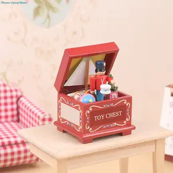 1: 12 Кукольный Домик Миниатюрная Коробка для игрушек Рождественский Щелкунчик Модель Детские игрушки для Ролевых игр Аксессуары для Кукольного дома Оптом
