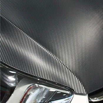 1.27X10 М/рулон Черная 3D наклейка из углеродного волокна для автомобиля, мотоцикла, 3D оберточная пленка из углеродного волокна