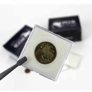 1 Шт./PCCB Квадратная Монета, капсула, держатель для монет, пластиковый чехол с губкой, кольцо для прокладки 16-41 мм