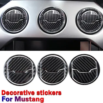 1 комплект Авто Карбонового Волокна Внутренняя вентиляционная накладка для Ford Mustang 2015-2020 Автомобильные Аксессуары Для укладки интерьера