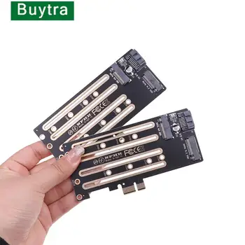 1 шт. Дополнительные карты NVMe M.2 SSD для PCIe 3,0,4,0x4, SATA M.2 SSD для SATA адаптер двойного назначения с кронштейном PCIE для адаптера M2/M.2