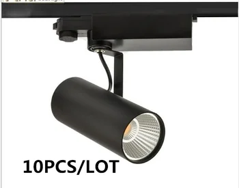 10 шт./лот, COB IP20, дорожный светильник, рельсовая лампа, светодиодные прожекторы, iluminacao, светильник для магазина, 30 Вт, AC 240 В