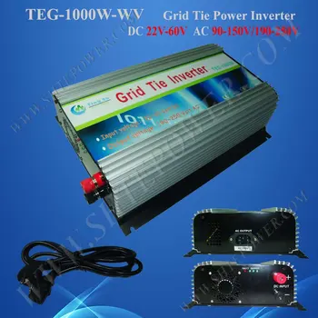 1000 Вт от 22 В-60 В постоянного тока до 100 В/110 В/120 В/220 В/230 В/240 В переменного тока на сетевом солнечном инверторе