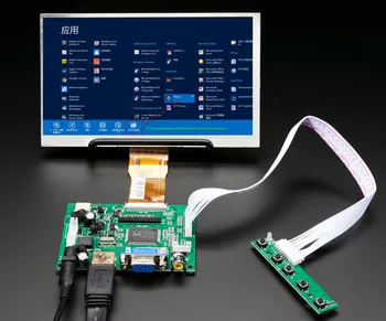 1024 * 600 Экранный дисплей LCD TFT Монитор с пультом дистанционного управления драйвером 2AV HDMI-Совместимый VGA для Raspberry Pi Banana Pi