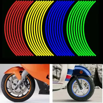 12-дюймовая мотоциклетная светоотражающая наклейка на колесо, кольцо на колесе, водонепроницаемая наклейка, украшение ступицы, шины
