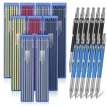 12 штук разноцветных заправочных механических карандашей для строителей, слесарей, сантехников