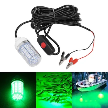 12V Fishing Light 108 2835SMD СВЕТОДИОДНЫЙ Светильник Для Подводной Рыбалки IP68 Лампа Для Поиска Приманок Attr ts Креветки Кальмары Криль Зеленый Свет