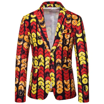 16 Цветов, Вечерние Приталенные Куртки с цветочным Узором, Мужские Блейзеры в Гавайском стиле, Весенне-осеннее Повседневное Пальто с принтом, M-3XL