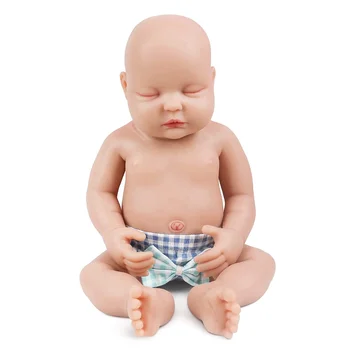 18-Дюймовая реалистичная силиконовая возрожденная спящая кукла Новорожденный
