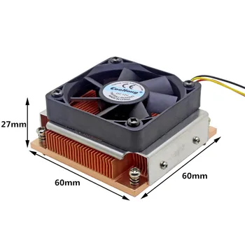 1U Серверный процессорный кулер с медным радиатором, охлаждающий вентилятор для Intel Socket G PGA988 989, промышленный персональный компьютер с активным охлаждением