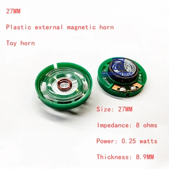 1ШТ 100% оригинальный 27 мм пластиковый внешний магнитный рожок, игрушечный рожок, Сопротивление: 8 Ом, мощность: 0,25 Вт, добро пожаловать в Легко купить