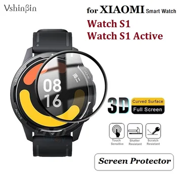 2 шт. 3D мягкая защитная пленка для экрана Xiaomi Watch S1 Active Smart Watch с полным покрытием, устойчивая к царапинам защитная пленка