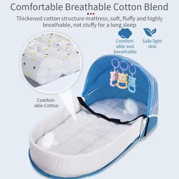 2022 Новая портативная Легко раскладываемая кроватка, Москитная сетка, Складная Детская Уличная корзина для сна, Детская дорожная сумка для мамы на открытом воздухе
