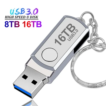 2023 Новый USB 3.0 16 ТБ Высокоскоростной флешки 8 ТБ Металл Cle USB флэш-накопитель 4 ТБ 2 ТБ Портативный SSD Memoria USB флеш-накопитель Бесплатная доставка