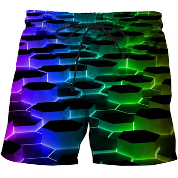 2023 мужские летние шорты Пляжные Шорты с 3D Принтом, шорты для плавания, мужские Плавки, Быстросохнущие Плавки, Спортивные пляжные брюки