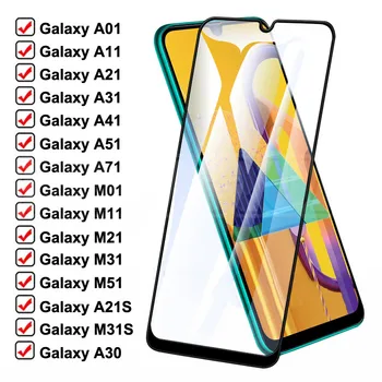 2ШТ 9D Защитное Стекло Для Samsung Galaxy A01 A11 A21 A31 A41 A51 A71 Защитная пленка Для экрана M01 M11 M21 M31 M51 A30 A50 Стекло