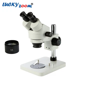 3.5X-45X Бинокулярный Микроскоп Для Ремонта Телефонов Профессиональная Пайка Стерео База Microscopio Непрерывный Зум 10X Окуляр
