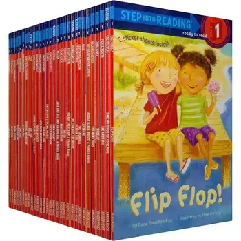 30 книг/ набор Step Into Reading Уровень 1, Детские книги для изучения английского языка, книжки с картинками, обучающие буклеты для 1-го класса
