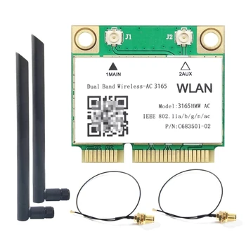 3165HMW 600M 5G Двухчастотная Встроенная беспроводная карта Mini PCIE Bluetooth-совместимый адаптер 2 Антенны P9JB