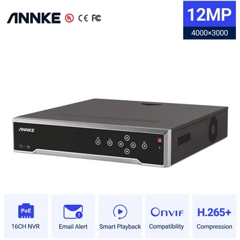 32-канальный PoE-видеорегистратор ANNKE 4K с 16 портами PoE, разрешением видео 12 Мп H.265 + Обнаружение движения, удаленный доступ к 8-мегапиксельному видеорегистратору