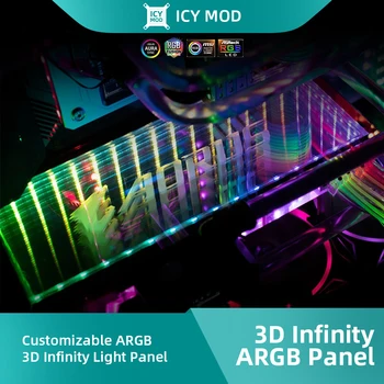 3D Infinity ARGB Панель Infinite Stereo Корпус ПК Световая Пластина Адресуемое Освещение Мод Украшения Задняя Панель графического процессора Передняя Панель LianLI