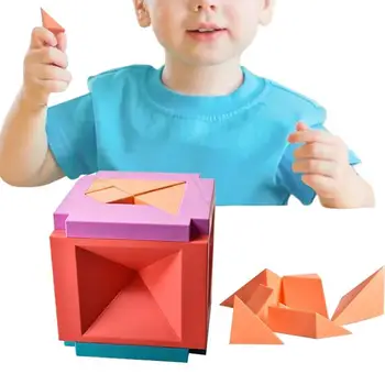 3D Tangram 3D Стерео Игрушки-пазлы Монтессори, набор головоломок, игрушка-головоломка Монтессори, Магнитная доска Монтессори Для