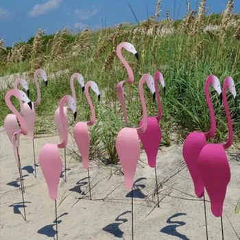 40 СМ 3D Украшение в виде садового Фламинго Красочные Вихревые птицы Движутся вместе с ветром Креативное украшение для уличной мебели во дворе