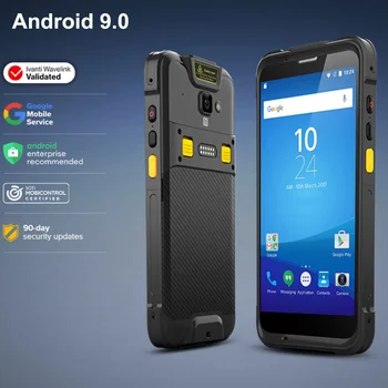 5,5-Дюймовый Android 9,0 3 + 32G Прочный КПК Терминал 1D 2D Сканер штрих-кода Безопасный PSAM Промышленный Портативный КПК NFC UHF