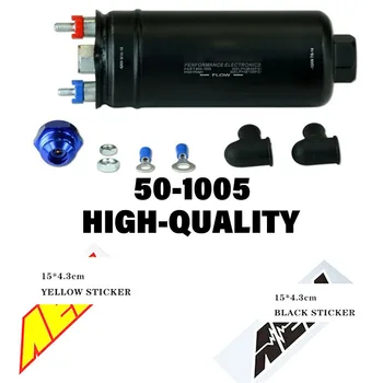 50-1005 400LPH Комплект Встроенного Топливного насоса высокого давления E85, Совместимый с Bosch 0580254044 + 60 мм Кронштейн Топливного фильтра с наклейкой AEM