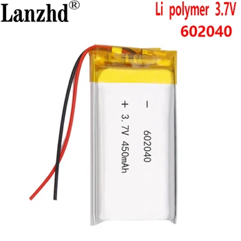 602040 литий-полимерная аккумуляторная батарея 3,7 В 450 мАч Li-ion Для MP3 MP4 Смарт-часов, Bluetooth-гарнитура, резервный источник питания Li-po cell