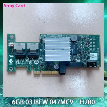 6GB 03J8FW 047MCV Для DELL H200 RAID 3J8FW 47MCV Поддержка 6T HDD Array Card SATA3 SAS Channel Card Высокое Качество Работает Идеально