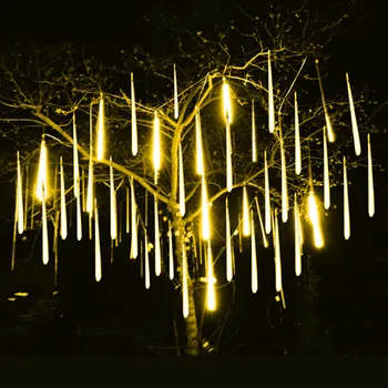 8 Трубок LED Метеоритный Дождь Струнные Сказочные Огни Гирлянда Рождественская Елка Декор Сада Открытый Свадебный Праздник Navidad Занавесные Огни