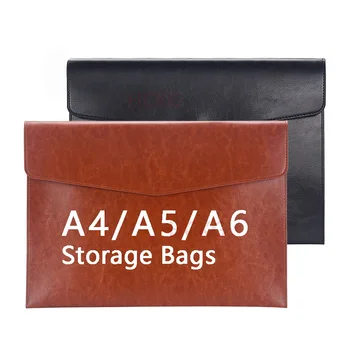 A4 A5 A6 Кожаная папка для файлов, Пакет данных, сумка для документов, Модный портфель, сумка для файлов по контракту, счетам, школьные канцелярские принадлежности2 кг