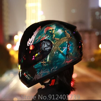 Ais шлем мужской и женский электрический мотоциклетный шлем полнолицевой шлем зимний теплый рыцарский серый личностный шлем кафе-гонщика
