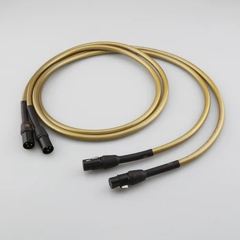 Audiocrasta70 Высококачественный Посеребренный XLR Соединительный Акустический кабель пара 1 М Сбалансированный Сигнальный провод