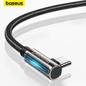 Baseus 6A USB Type C Кабель для Huawei P40 P30 Mate 40 30 Pro 66 Вт Supercharge Quick Charge 3,0 Кабель для быстрой зарядки USB-C Зарядного устройства