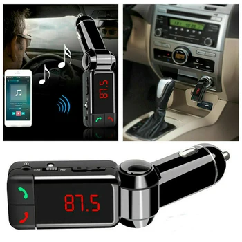 Bluetooth FM-передатчик, беспроводной MP3-плеер, автомобильный комплект, двойное USB-зарядное устройство для универсальных телефонов