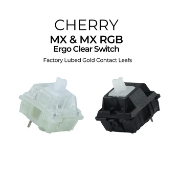 CHERRY MX RGB ERGO CLEAR Тактильный механический переключатель с заводской смазкой, Механическая клавиатура, 3-контактный переключатель для крепления на пластине