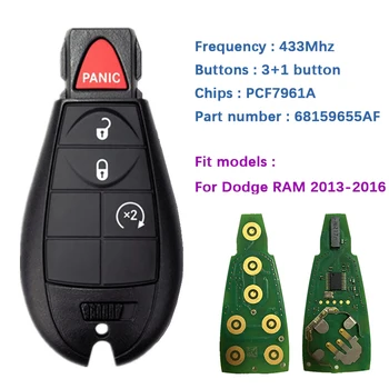 CN087010 Оригинальный 4-Кнопочный Смарт-ключ Fobik С чипом PCF7961A Для Dodge RAM 2013-2016 FCCID GQ4-53T