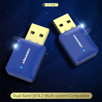 Comfast CF-726B WiFi + bluetooth 4.2 Сетевая карта 650 Мбит/с 2,4 G и 5,8 ГГц двухдиапазонный беспроводной USB WiFi Адаптер Wi-Fi Приемник Ключ
