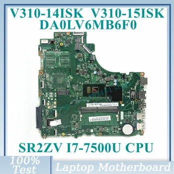 DA0LV6MB6F0 С материнской платой SR2ZV I7-7500U CPU Для Lenovo V310-14ISK V310-15ISK Материнская плата ноутбука 100% Полностью протестирована, работает хорошо