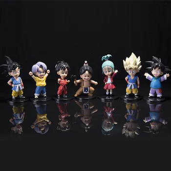 Dragon Ball Сон Гоку Сон Гохан Мужские шорты для купания Bulma Набор из 7 фигурных украшений, модель игрушек