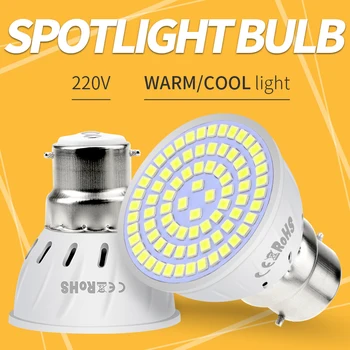 E27 Светодиодная Лампа 220V E14 Точечные Светосберегающие Лампы MR16 Домашний Энергосберегающий Прожектор Для Внутреннего Освещения GU10 Bombilla B22 Высокой Мощности