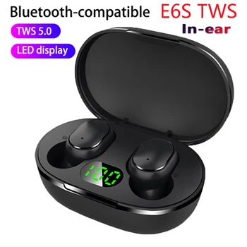 E6S TWS Наушники Беспроводная Bluetooth гарнитура С Шумоподавлением Гарнитуры С Микрофоном Наушники Для Xiaomi iPhone PK A6 E7 E6