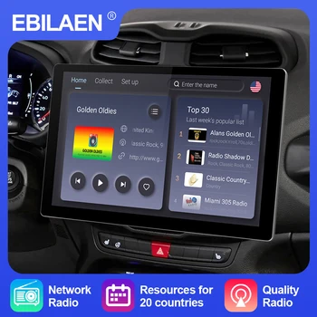 Ebilaen Сетевое радио онлайн FM Новая функция для автомобильного радиоплеера