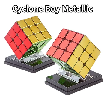 [Funcube] Циклонный Мальчик Металлический Магнитный 3x3 Циклонный Мальчик Процесс гальванопокрытия Magic Cube Профессиональный Скоростной куб Cubo Magico