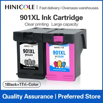 HINICOLE 901XL Для HP 901 XL Чернильный Картридж Для принтера HP Officejet J4500 J4524 J4530 J4540 J4550 J4580 J4585 J4624 J4640 J4660