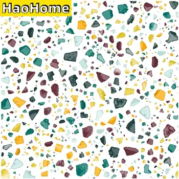 HaoHome Отклеивающиеся обои Многоцветный Уотерстоун, Самоклеящиеся Готовые обои, Настенная роспись, Современные обои