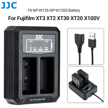 JJC USB Зарядное устройство для камеры Подходит NP-W126/126S Аккумуляторы для Fujifilm XS10 XE4 XE3 XE2 XT3 XT2 XT30II XT30 XT20 X100V X100F XA7