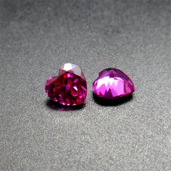 Joanlyn Розовый рубин в форме сердца, ограненный драгоценный камень в форме сердца, Рубиновый драгоценный камень нескольких размеров на выбор C39R